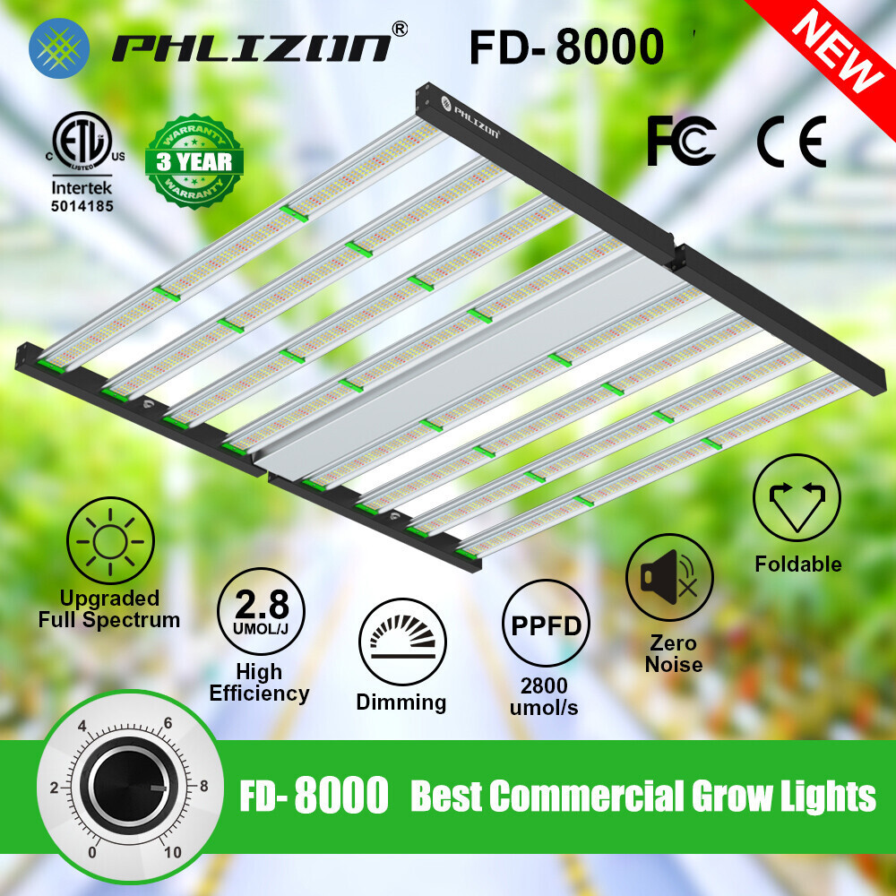 Phlizon FD9600 Spider Bar 1000W Grow Light SamsungLED Full Spectrum ...