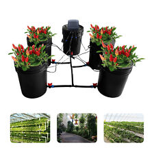 5-Gal Hydroponics Growing System Circular Drip Irrigation 4+1Buckets In/Outdoor picture