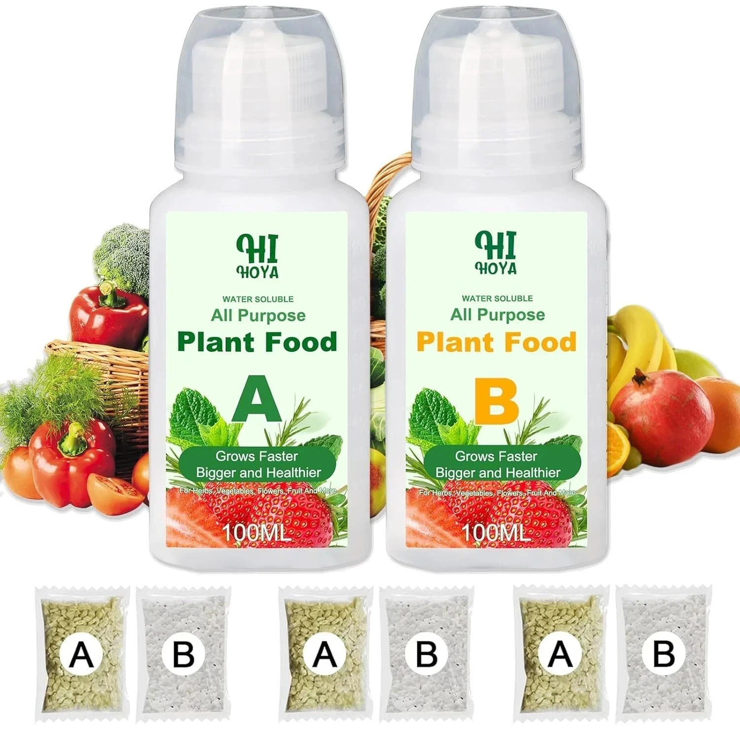 Hydroponics Nutrients (800Ml Total), Plant Food a & B for Hydroponic Growing Sys Hydroponics Nutrients (800Ml Total), Plant Food a & B for Hydroponic Growing Sys