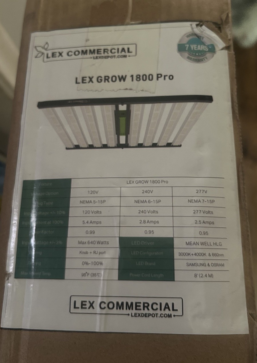 Lex Grow Pro 1800 Grow Lights And Driver Lex Grow Pro 1800 Grow Lights And Driver