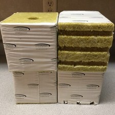 4 Pack Block Green Diamond Stone Wool Rockwool Grow Blocks Cubes Holes 6x 6x 6” picture