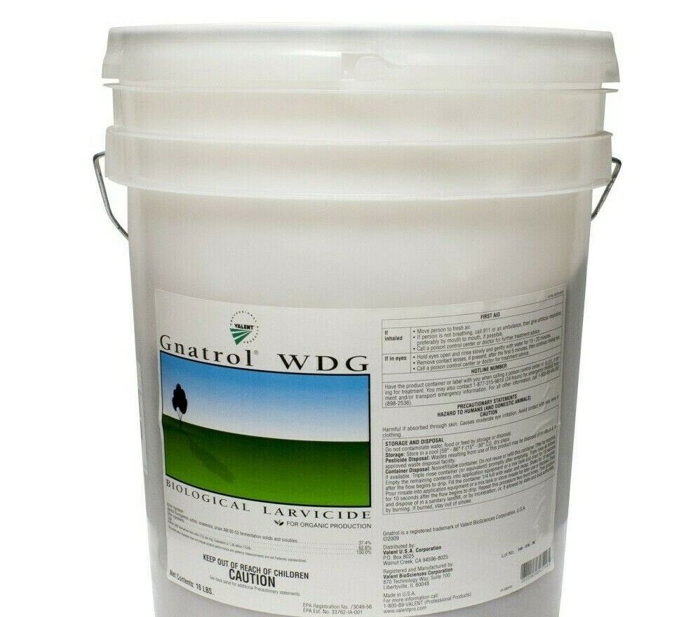Gnatrol WDG  16 oz(1 lb) hydroponic soil  OMRI organic Greenhouse Bio Larvacide