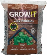 Hydrofarm (#GMC10L) GROWT Clay Pebbles, Brown - .35 Cu Ft (10L) picture