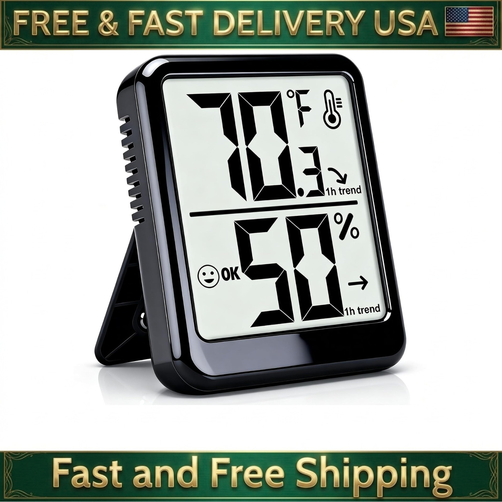 Room Thermometer Indoor Hygrometer Humidity Meter Gauge Digital Temperature and Room Thermometer Indoor Hygrometer Humidity Meter Gauge Digital Temperature and