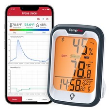 TempPro TP358W LCD Bluetooth Indoor Thermometer Hygrometer for Home Greenhouse picture