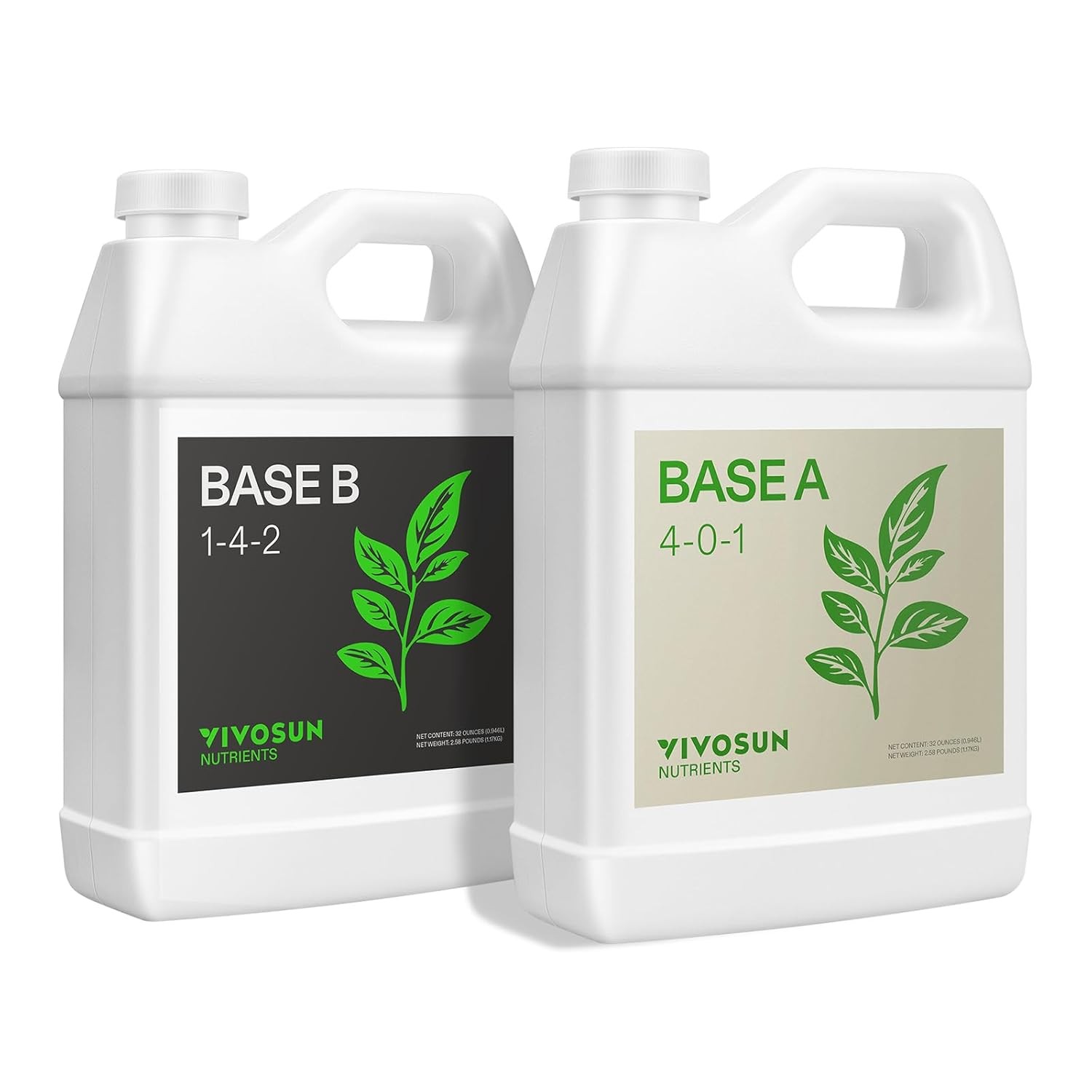 VIVOSUN 32oz Nutrients Base A & B Bundle, Liquid Fertilizer VIVOSUN 32oz Nutrients Base A & B Bundle, Liquid Fertilizer