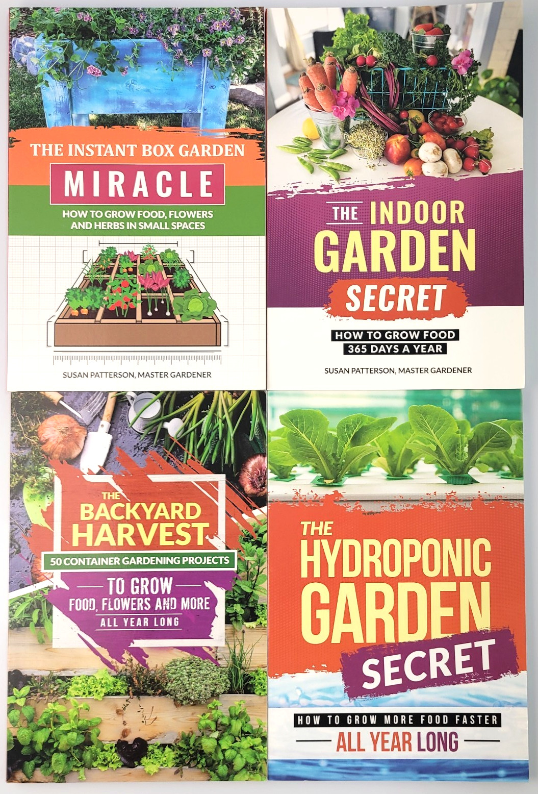 Master Gardening Book Lot Hydroponic Indoor Container Box Garden 4 Book Set New Master Gardening Book Lot Hydroponic Indoor Container Box Garden 4 Book Set New