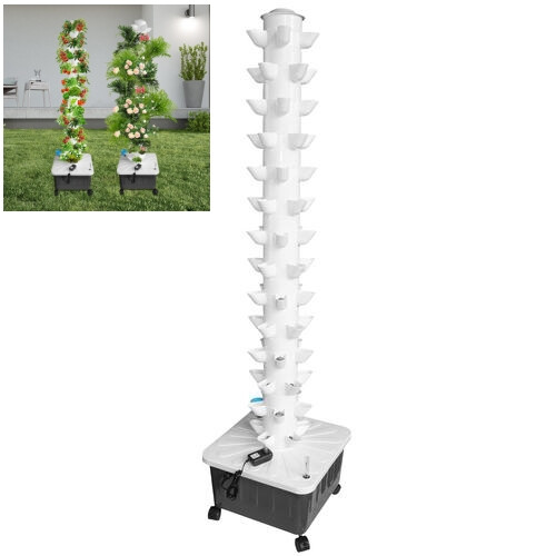 Vertical Hydroponic System Tower Garden Aeroponics Home Grow Kit 14 Layer 70Pots Vertical Hydroponic System Tower Garden Aeroponics Home Grow Kit 14 Layer 70Pots