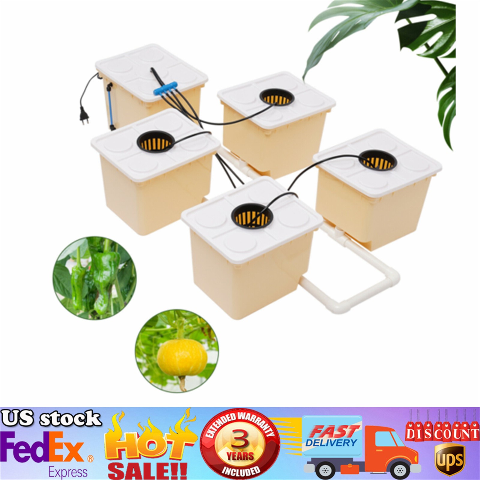 Hydroponics Deep Water Culture DWC Hydroponic System buckets Drip Growing System Hydroponics Deep Water Culture DWC Hydroponic System buckets Drip Growing System