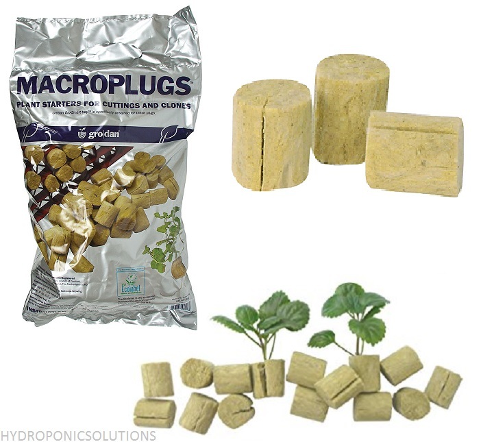 GRODAN MACRO PLUG ROCKWOOL STONEWOOL STARTER CLONING MEDIA ROUND 1.5