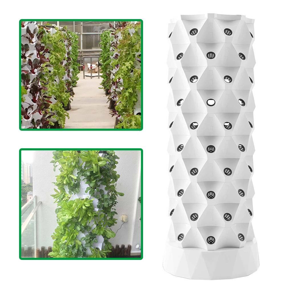 NEW 80 Pot Vertical Hydroponics Tower Systems Set Hydroponic Growing Kit Garden