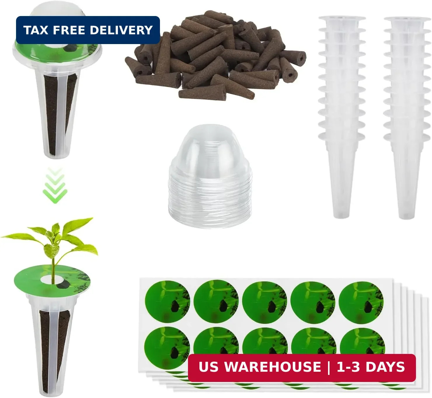 SUNCOZE 160pcs Hydroponic Pods, Accessories Compatible Hydroponics Systems SUNCOZE 160pcs Hydroponic Pods, Accessories Compatible Hydroponics Systems