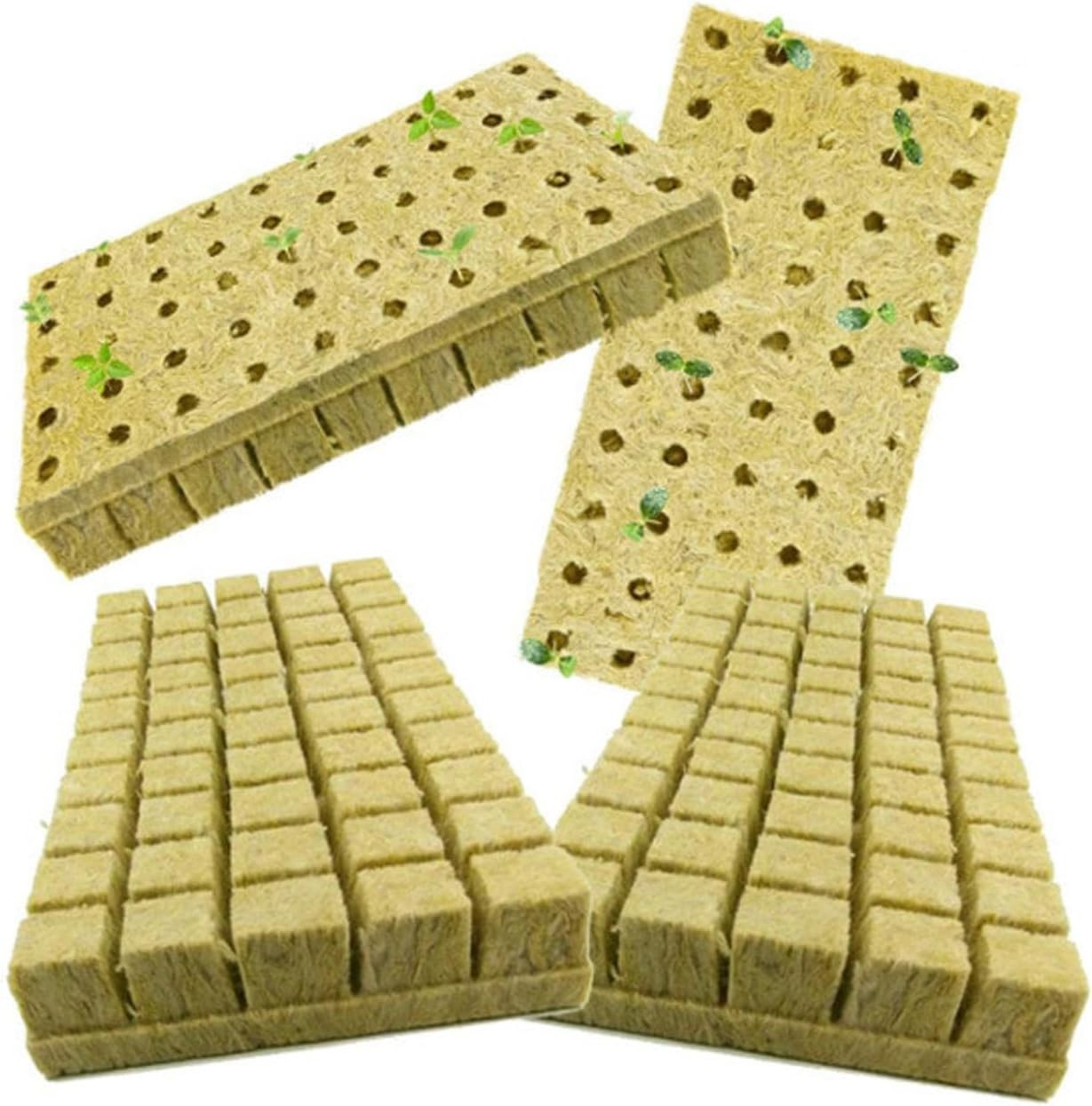 Rockwool Cubes, 100 Plugs Stonewool Starter Grow Cubes for Cloning, Cuttings Rockwool Cubes, 100 Plugs Stonewool Starter Grow Cubes for Cloning, Cuttings