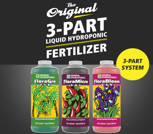 General Hydroponics Flora Series FloraGro FloraBloom FloraMicro 1 QT Combo General Hydroponics Flora Series FloraGro FloraBloom FloraMicro 1 QT Combo