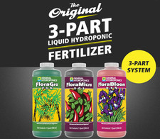 General Hydroponics Flora Series FloraGro FloraBloom FloraMicro 1 QT Combo
