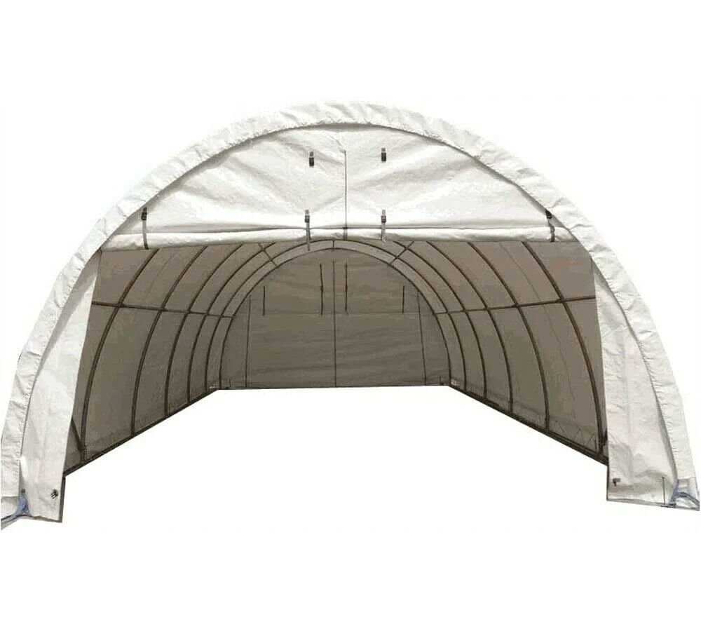 Hay Storage Building 20'(W) x 30'(L) x 12'(H) Single Truss Hoop Shelter