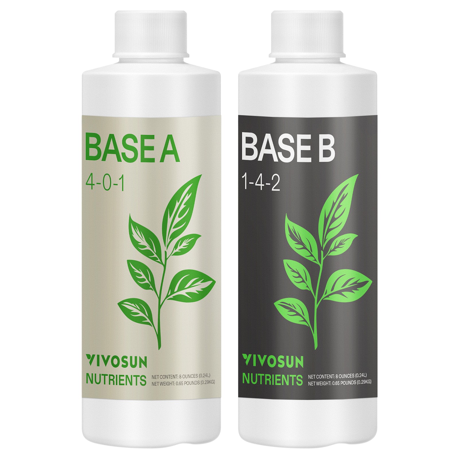 VIVOSUN Nutrients Base A(4-0-1) B(1-4-2) Bundle Fertilizer for Hydroponic Plant VIVOSUN Nutrients Base A(4-0-1) B(1-4-2) Bundle Fertilizer for Hydroponic Plant