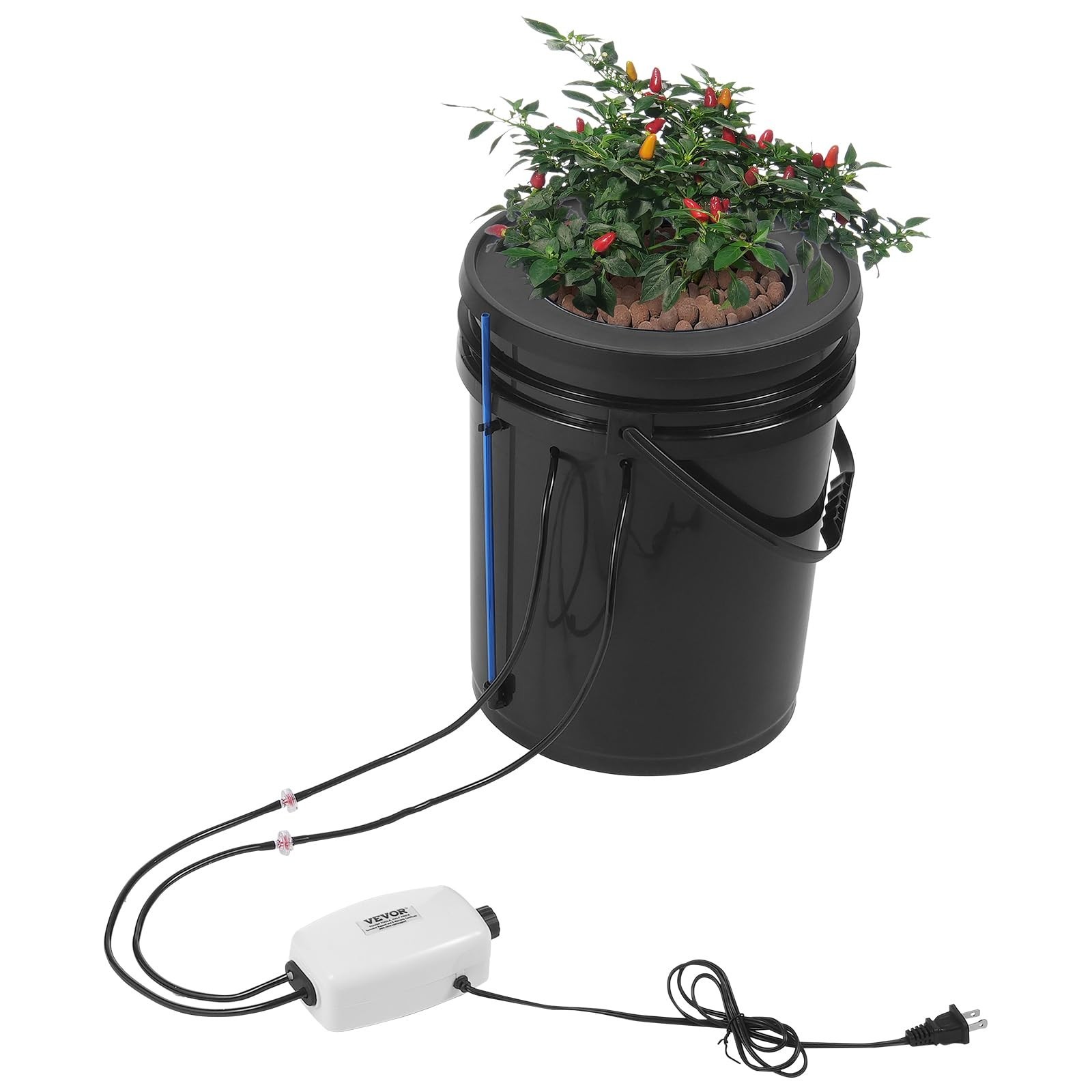 Hydroponic Growing System - 5-Gallon Deep Water Culture Kit with Air Pump & Drip Hydroponic Growing System - 5-Gallon Deep Water Culture Kit with Air Pump & Drip